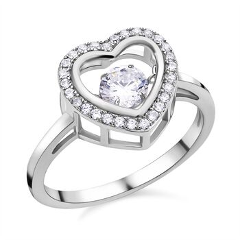 Wei&szlig;er Zirkonia-Ring - 1,02 ct.