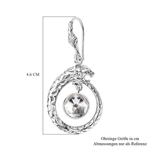 Royal Bali - Moissanit Panther Ohrringe 925 Silber ca. 1.64 ct image number 4