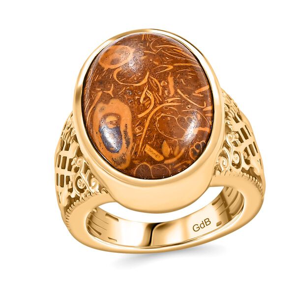 Skript Stein Ring Messing (Gr&ouml;&szlig;e 19.00) ca. 10,46 ct image number 4