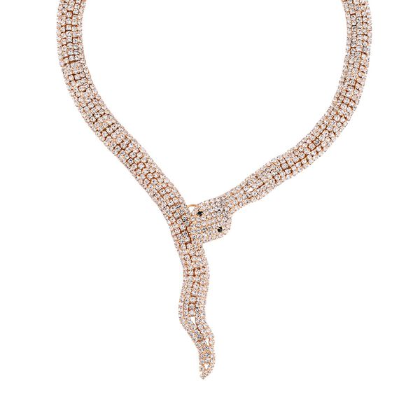 Schwarzer Kristall, Wei&szlig;er Kristall Halskette ca. 45 cm Reines Messing image number 3