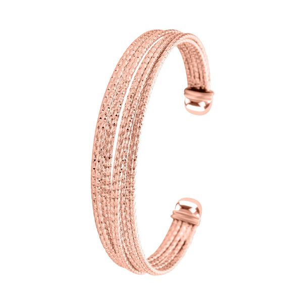 Designer inspirierter Armreif, ca. 19 cm, ros&eacute;farben image number 4