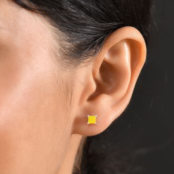 J Francis gefertigt mit SWAROVSKI Gelber Opal Swarovski Kristall Ohrringe 925 Silber