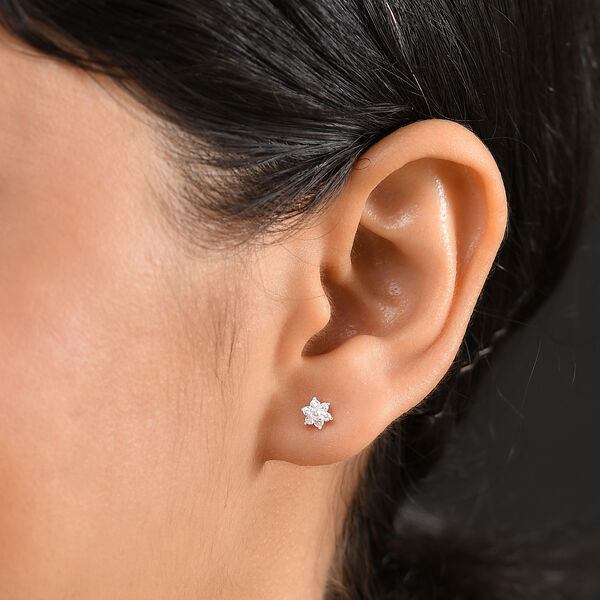 J Francis gefertigt mit SWAROVSKI Zirkonia Ohrringe 925 Silber image number 3