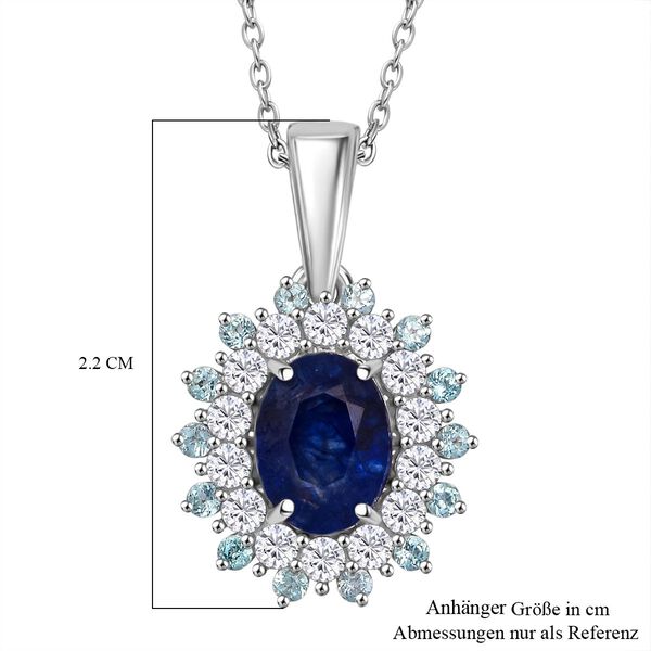 D'Joy Masoala Saphir, blauer Apatit und Zirkon Anhänger mit 50cm Kette - 2,84 ct. image number 6