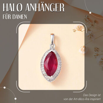 Afrikanischer Rubin und Diamant-Anh&auml;nger - 4,74 ct.