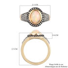 Natürlicher, äthiopischer Opal und Champagner Zirkon-Ring, 925 Silber Gelbgold Vermeil  ca. 1,76 ct image number 6