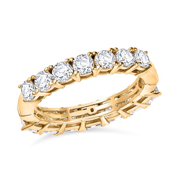 D'Joy Moissanit Ring 925 Silber 750 Gelbgold Vermeil (Gr&ouml;&szlig;e 17.00) ca. 3,51 ct image number 3