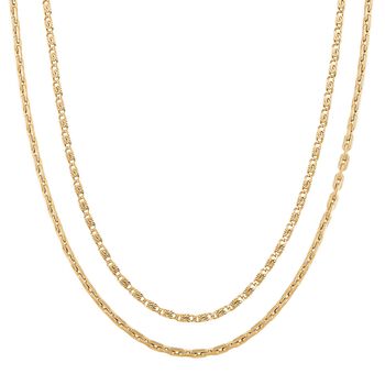 K&ouml;nigskette, Reiner Edelstahl, ca. 50 cm, Goldfarben