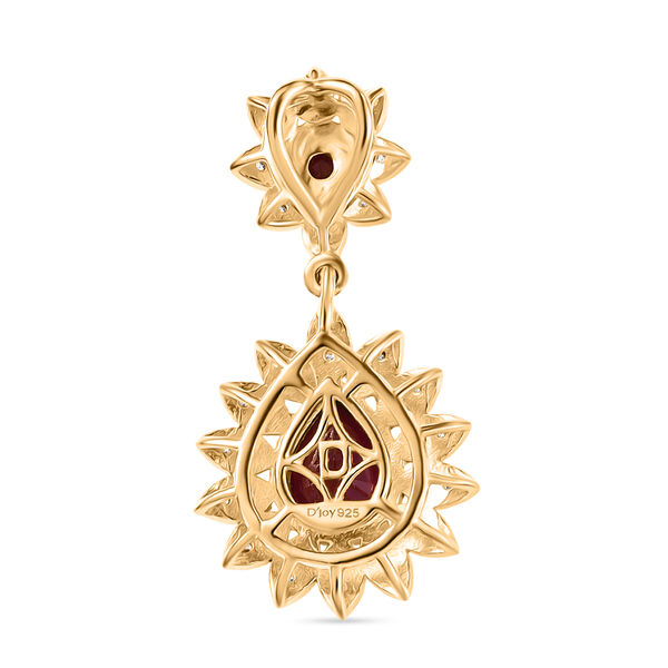 D'Joy Afrikanischer Rubin und Zirkon Ring und Anh&auml;nger image number 12