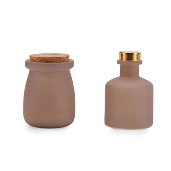 2er Set - Duftkerze 5 x 7 cm und &Ouml;l-Diffusor 50 ml mit St&auml;bchen, Brombeere & Lorbeerblatt