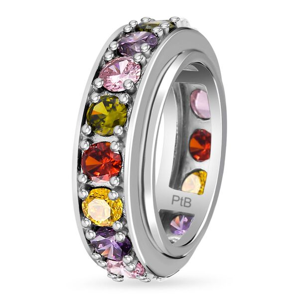 Mehrfarbiger Zirkonia Spinning-Ring - 7,65 ct. image number 7