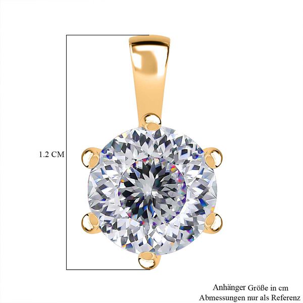 100 Facetten Moissanit Anhänger 925 Silber Gelbgold Vermeil ca. 1.01 ct image number 6