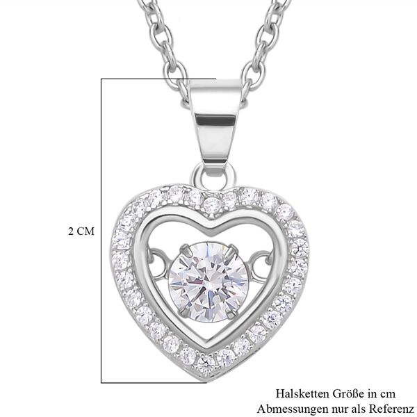 Wei&szlig;er Zirkonia-Anh&auml;nger mit Kette - 1,02 ct. image number 7