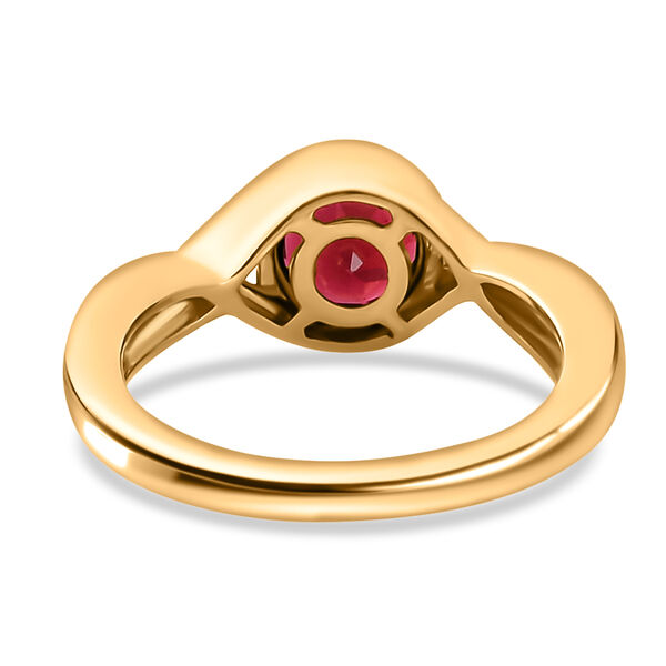 Rhodolith Granat Ring 925 Silber vergoldet  ca. 1,11 ct image number 8