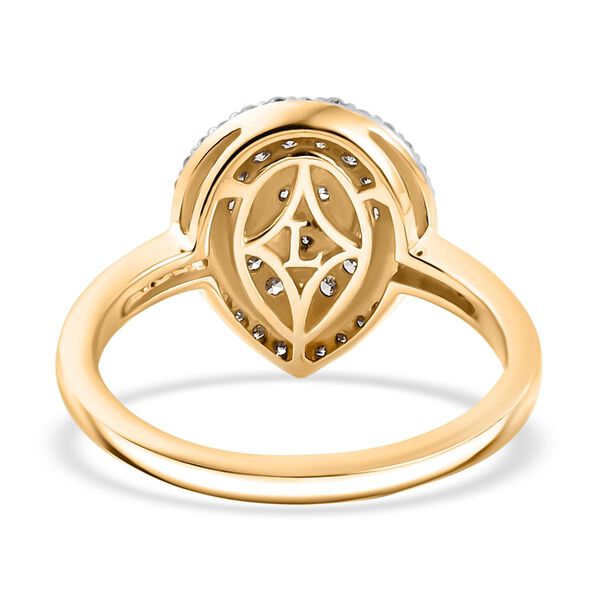 LUXURIANT SI Labor Diamant Ring, 925 Silber 750 Gelbgold Vermeil - 0,51 ct. image number 5