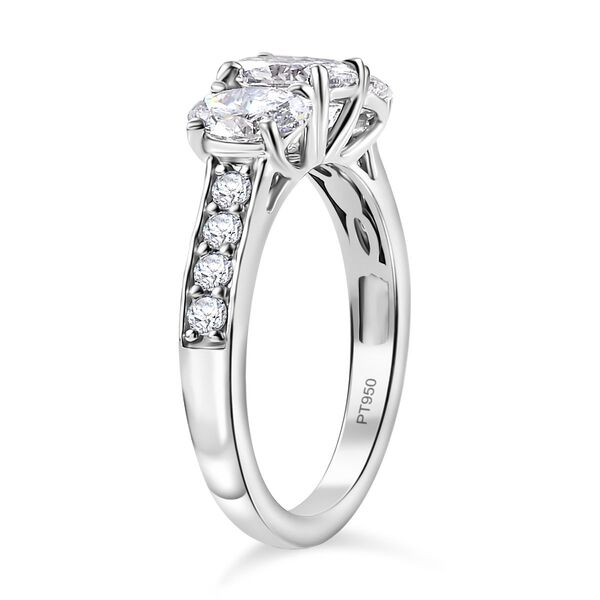 LUXURIANT SGL zertifizierter VS-EF Labor Diamant Ring in 950 Platin - 2,05 ct. image number 7