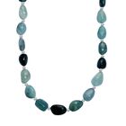 EXTREM SELTEN - AA Grandidierit Halskette ca. 45 cm 925 Silber rhodiniert ca. 167.00 ct