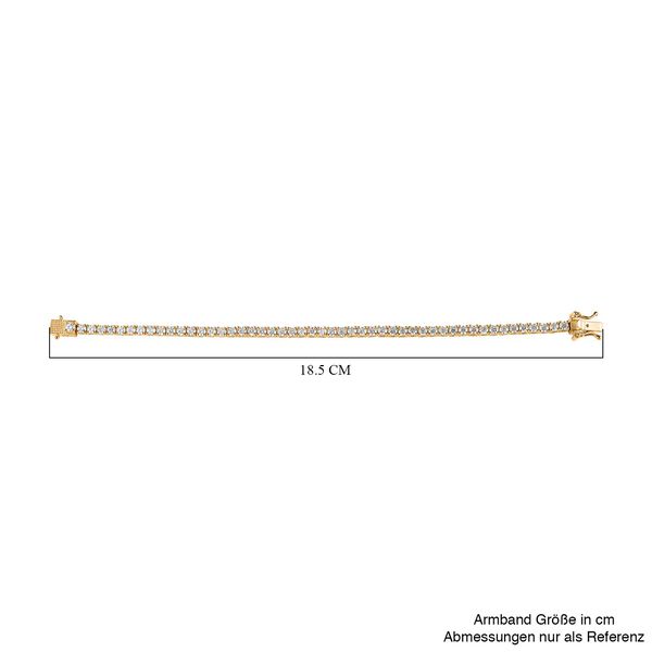 EF Moissanit Armband ca. 19 cm 925 Silber Gelbgold Vermeil ca. 5,78 ct. image number 4
