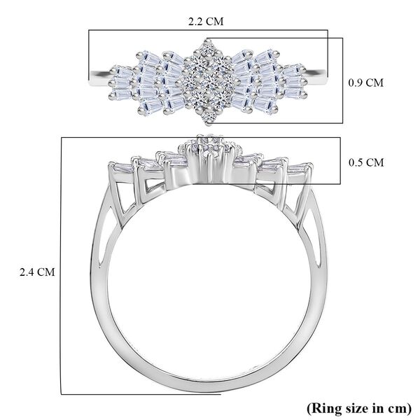 LUXURIANT SI-GH Labor Diamant Ballerina Ring, 925 Silber rhodiniert - 0,50 ct. image number 6
