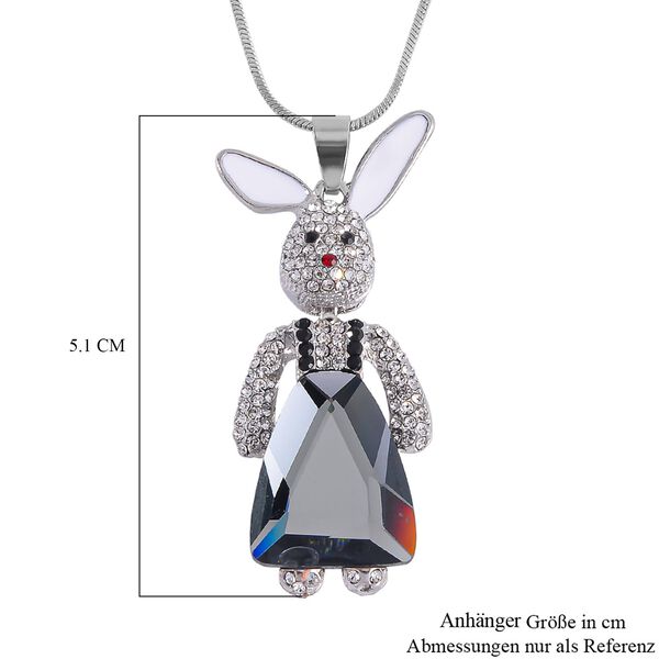 Mehrfarbiger Kristall Halskette ca. 70 cm  emailliert image number 7