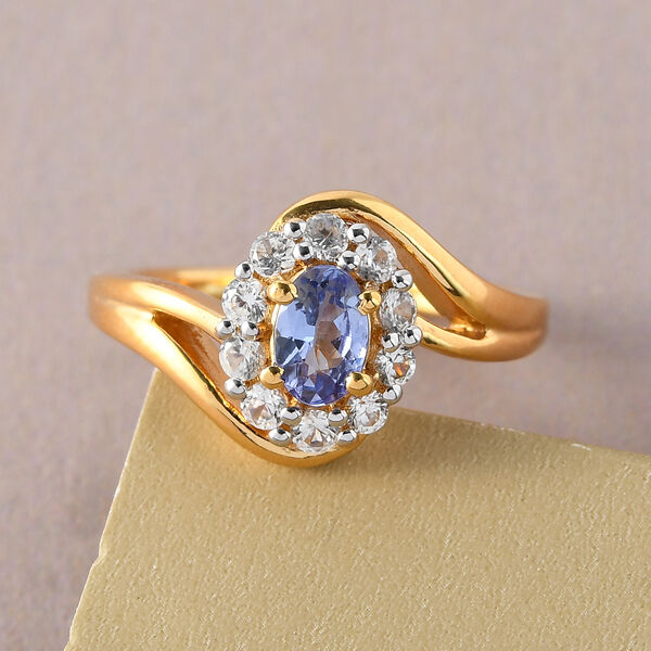 Tansanit und Zirkon Ring - 0,95 ct. image number 2