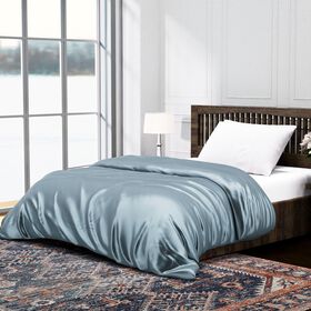 Luxuriöses Seidenbettbezug mit alternativer Daunenfüllung – 135x200 cm, Türkis