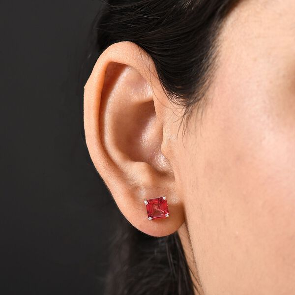 D'Joy Labor Padparadscha Saphir Ohrringe - 4,72 ct. image number 3