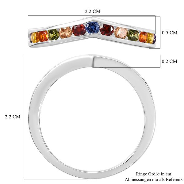 LUSTRO STELLA Mehrfarbiger Zirkonia Ring image number 7