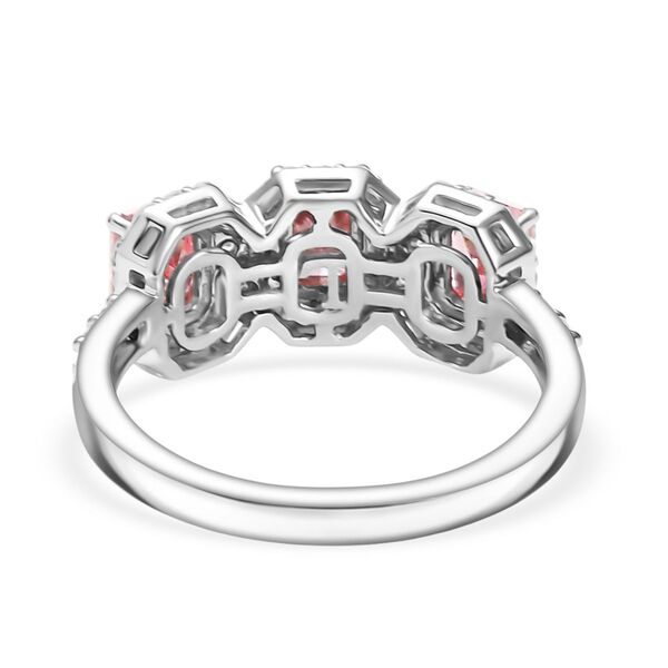 LUXURIANT VS rosa und VS-EF wei&szlig;er Labor Diamant Ring in 950 Platin - 2 ct. image number 6