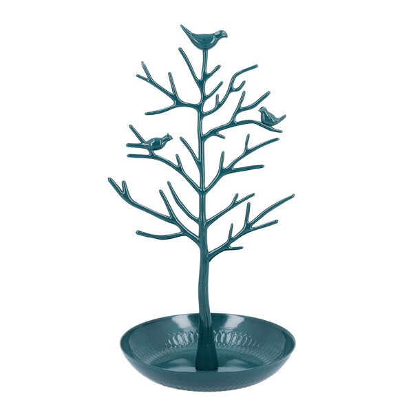 Antiker Vogel Baum Schmuckständer, Grün image number 0