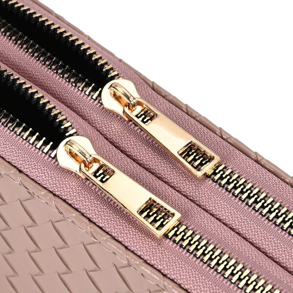 Elegante RFID-gesch&uuml;tzte Brieftasche in Rosa mit Pr&auml;gemuster image number 6