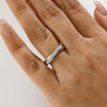 LUXURIANT SI-GH Labor Diamant Ring, 925 Silber rhodiniert - 0,25 ct.