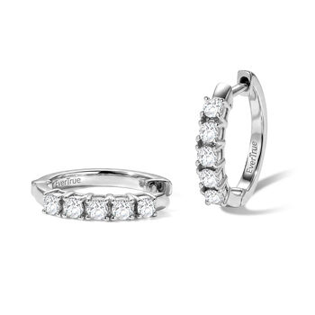 EVER TRUE Wei&szlig;er Diamant Ohrringe Nickelfreies Messing ca. 0,02 ct.