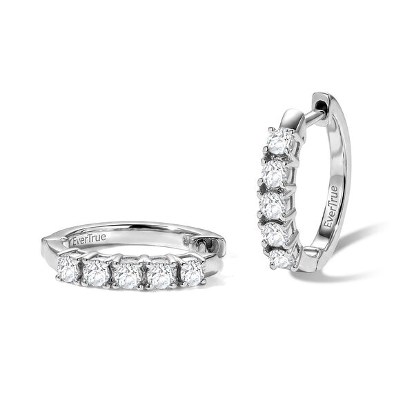 EVER TRUE Wei&szlig;er Diamant Ohrringe Nickelfreies Messing ca. 0,02 ct.