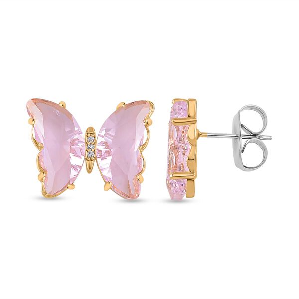 Rosa Kristall und wei&szlig;es Zirkonia-Schmuckset image number 7