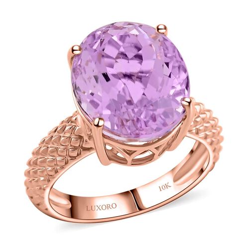 LUXORO zertifiziert und geprüft AAA Martha Rocha Kunzit Ring in 417 Roségold - 10,65 ct. image number 0