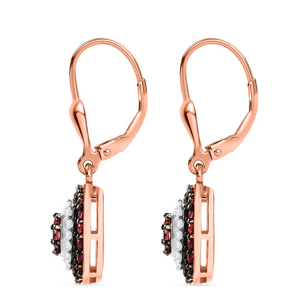D'Joy AA Padparadscha Saphir und Zirkon Schmuckset in 925 Silber mit 750 Ros&eacute;gold Vermeil image number 8
