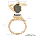 Labradorit Bypass-Ring, 925 Silber vergoldet (Größe 16.00) ca. 2,53 ct image number 6