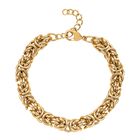 Kettengeflect Byzantin-Armband, Reiner Edelstahl, ca. 19 cm, ca. 35,00g