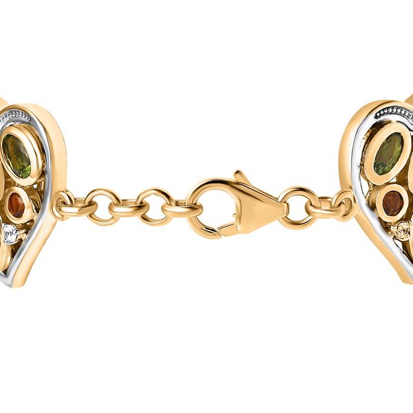 GP Heart Kollektion - AA mehrfarbiges Turmalin, Zirkon und blaues Saphir-Armband, 19cm - 10,15 ct. image number 6