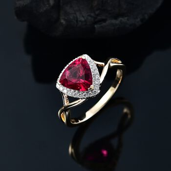 LUXURIANT DIAMOND- zertifiziert und gepr&uuml;ft AAA Labor Bixbit und Labor Diamant Ring in 417 Gold - 3,5 ct.