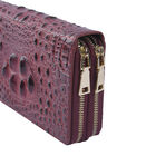 Brieftasche aus 100% echtem Leder mit Kroko-Prägung, Größe 20x5x12 cm, Burgunderrot image number 5