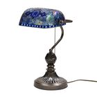 Mosaik-Tischlampe, Größe:26x25x35cm, blau, Glühbirne nicht enthalten image number 3