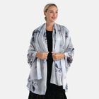  LA MAREY signature 100% silk scarf110*195cmweight:40gcolor:blue and greyMaterial:100% Mulberry silk