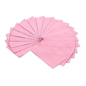 20 Stück Anti-Anlauf-Silberpoliertücher, 6,8x10,8 cm, Rosa