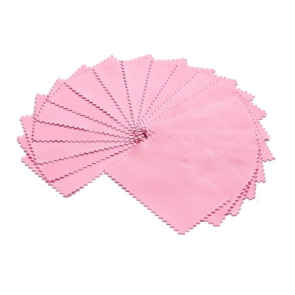 20 Stück Anti-Anlauf-Silberpoliertücher, beidseitig verwendbar, Größe: 6,8x10,8 cm, rot