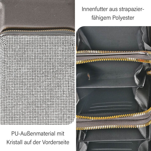 Elegante Umhängetasche mit RFID-Schutz, Silber image number 3
