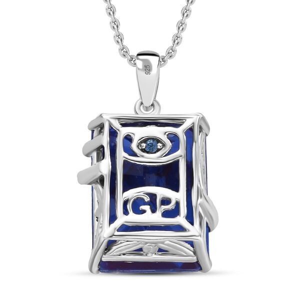 GP Trionfo Kollektion- Tansanit-Farbe Quarz, Citrin, Zirkon und Kanchanaburi blauer Saphir-Anh&auml;nger mit 50cm Kette - 12,35 ct. image number 5