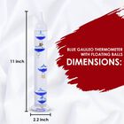 Galileo Thermometer mit schwimmenden Kugeln in Blau image number 2
