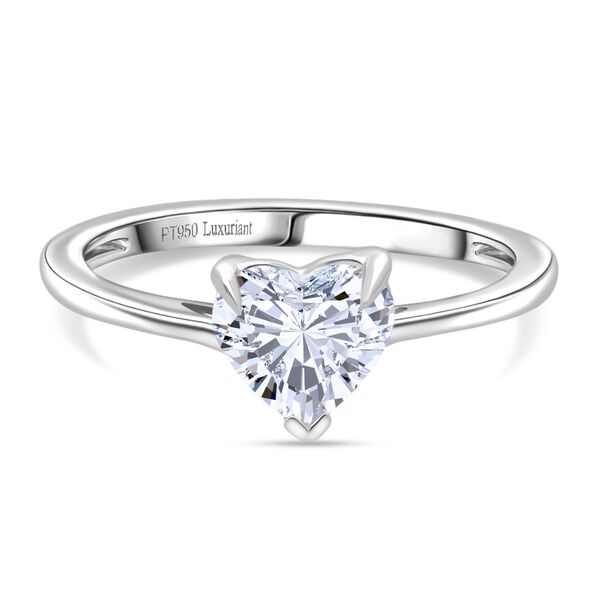 LUXURIANT IGI zertifizierter D/IF Labor Herz Diamant Ring in 950 Platin - 1,03 ct.